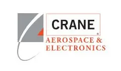 A crane logo with the words " aerospace electronics " underneath it.